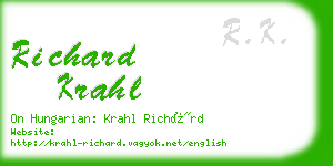 richard krahl business card